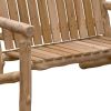 Rustic And Natural Cedar Two - Person Adirondack Chair