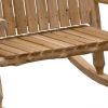 Rustic And Natural Cedar Two-Person Adirondack Rocking Chair