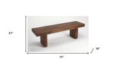 Modern Chunky Solid Wood Bench