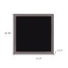 18" Black Square Glass Outdoor Side Table