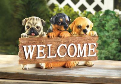 Puppy Dog Welcome Plaque