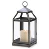 Rustic Silver Contemporary Candle Lantern