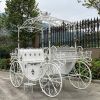 "Antoinette" Large Parisian Style Iron Carriage with Planters