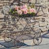 Two Tier Iron Flower Push Cart "Odesa 1794"