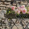 Two Tier Iron Flower Push Cart "Odesa 1794"