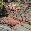 Two Tier Iron Flower Push Cart "Odesa 1794"