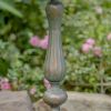 27" Tall Ornate Pedestal Birdbath with Little Bird Details