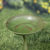 27" Tall Ornate Pedestal Birdbath with Little Bird Details