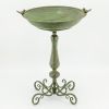 27" Tall Ornate Pedestal Birdbath with Little Bird Details