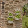 Set of 2 Dual Wall Hanging Planters with Removable Baskets "London 1820"