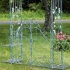 "Stephania" 8ft. Tall Garden Gate Arch with Side Plant Stands