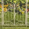 "Stephania" 8ft. Tall Garden Gate Arch with Side Plant Stands