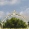 "Stephania" 8ft. Tall Garden Gate Arch with Side Plant Stands