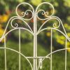 "Stephania" 8ft. Tall Garden Gate Arch with Side Plant Stands