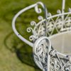 "La Rochelle" Parisian-Inspired Iron Flower Cart with Fleur-de-lis Details