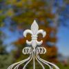 "La Rochelle" Parisian-Inspired Iron Flower Cart with Fleur-de-lis Details