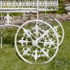 "La Rochelle" Parisian-Inspired Iron Flower Cart with Fleur-de-lis Details