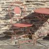 "Le Chardenoux 1908" Three Piece Metal Bistro Set in Antique White