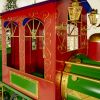 16 ft. Long X-Large Iron Train with Cart and Lanterns "The Flying Santa"