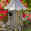 64.75" Tall Iron Birdhouse Stake "Chelsea"