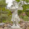 39" Tall Magnesium Angel Statue with Birdbath "Jazmin"