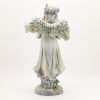 39" Tall Magnesium Angel Statue with Birdbath "Jazmin"