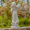 39" Tall Magnesium Angel Statue Holding Bouquet "Sopia"