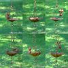 Set of 6 Animal Hanging Umbrella Birdfeeder Wind Chimes