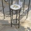 "Marisol" Set of 3 Nesting Iron Mosaic Plant Stands