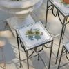 "Marisol" Set of 3 Nesting Iron Mosaic Plant Stands